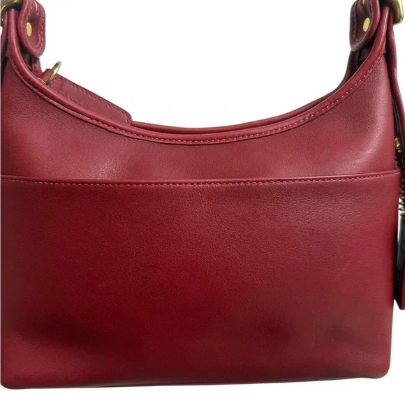 Vintage (2004) Coach Red Leather Legacy Hobo Crossbody Bag Purse No. G040-9136 - Picture 5 of 16